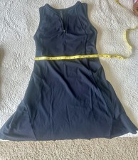 Athleta Women's Match Point Dress Small Black 1/4 Zip Flare Tennis Pickleball