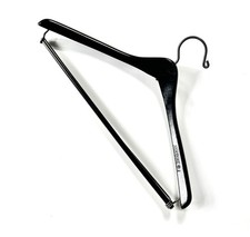 Vintage Wishbone Brand 17 Curved Wooden Suit Hanger Black