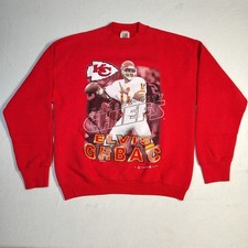 Vintage 90s Kansas City Chiefs Elvis Grbac Sweatshirt Large Red Cotton NFL 1997