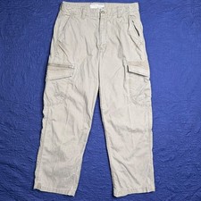 Old Navy Mens Cargo Pants 32x32 Khaki Tan 2006 Y2K Gorpcore Utility Baggy