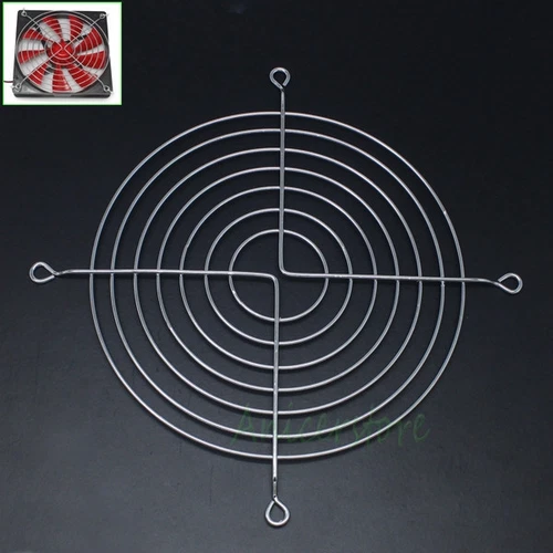 5pcs 140mm Case Fan Grills Finger Protective Guard Steel Mesh w/ Cable Tie
