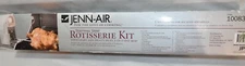 JENN AIR STAINLESS STEEL ROTISSERIE KIT WITH LIGHT & HEAVY DUTY 3 IN 1 SPIT ROD