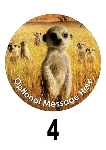 Edible Meerkats decoration Cake Topper choices of size, iced and standing - Picture 8 of 10