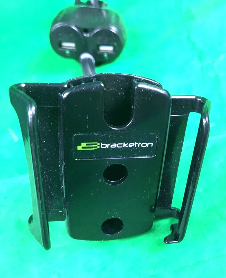 Soporte de cargador de coche 2 USB con cargadores de encendedor de cigarrillos para teléfono Foto 3 de 4