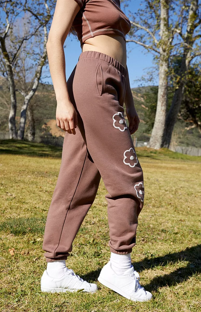 By PacSun Flower Camp Classic Sweatpants Brown Size S #48426 | eBay