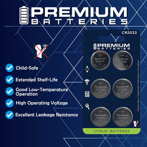 Premium Batteries Panasonic CR2016 3V Child-Safe Lithium Coin Cell (120 Count) - Picture 3 of 7