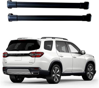 2 Stück für 2023-2024 Honda Pilot schwarz Aluminium CrossBar Cargo Rack Schienen