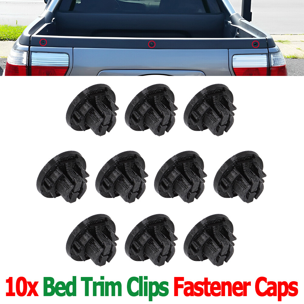 For Subaru Baja Bed Trim Clips Mounts - 10PCS Black Fastener Caps