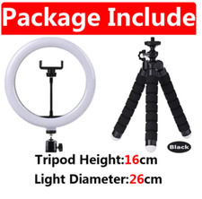 10 inch LED Selfie Ring Light Phone Stand Photo Fill Lamp with Mini Tripod