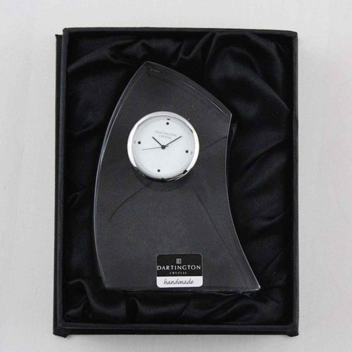 Dartington Crystal Medium Crescent Clock - Picture 4 of 4