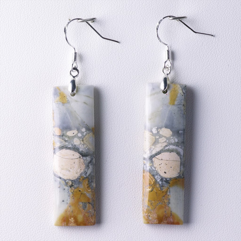 Jaspe maligano boucles d'oreilles bohème chic pour femme