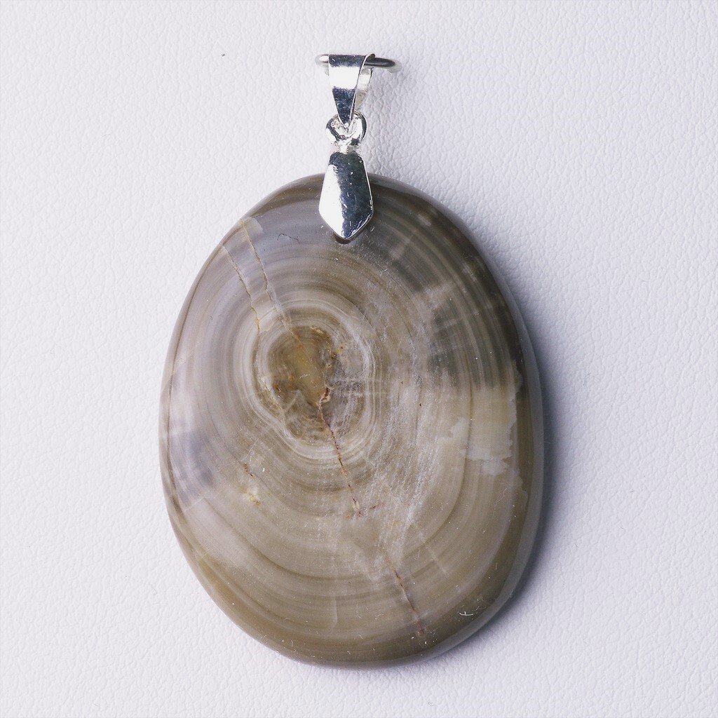 Pendentif bélemnite 51,40 ct et argent | Un cadeau mémorable pour femme et homme