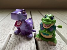 Vintage 1997 Land Before Time Burger King Kid  s Club Meal Toys Set Of 2