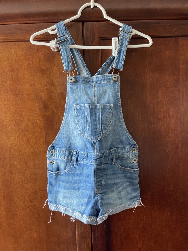 Abercrombie kids girls blue denim shortfalls size L