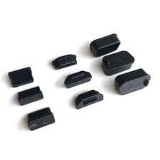 Anti Dust Stopper Female USB HDMI VGA Protector Plugs Black Rubber Cover Case PC
