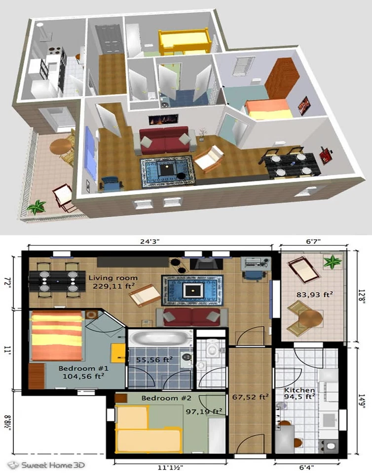 3D Home Designer Room layout Software Home Kitchen Bedroom CAD Architect PC Mac - Image 3 of 4