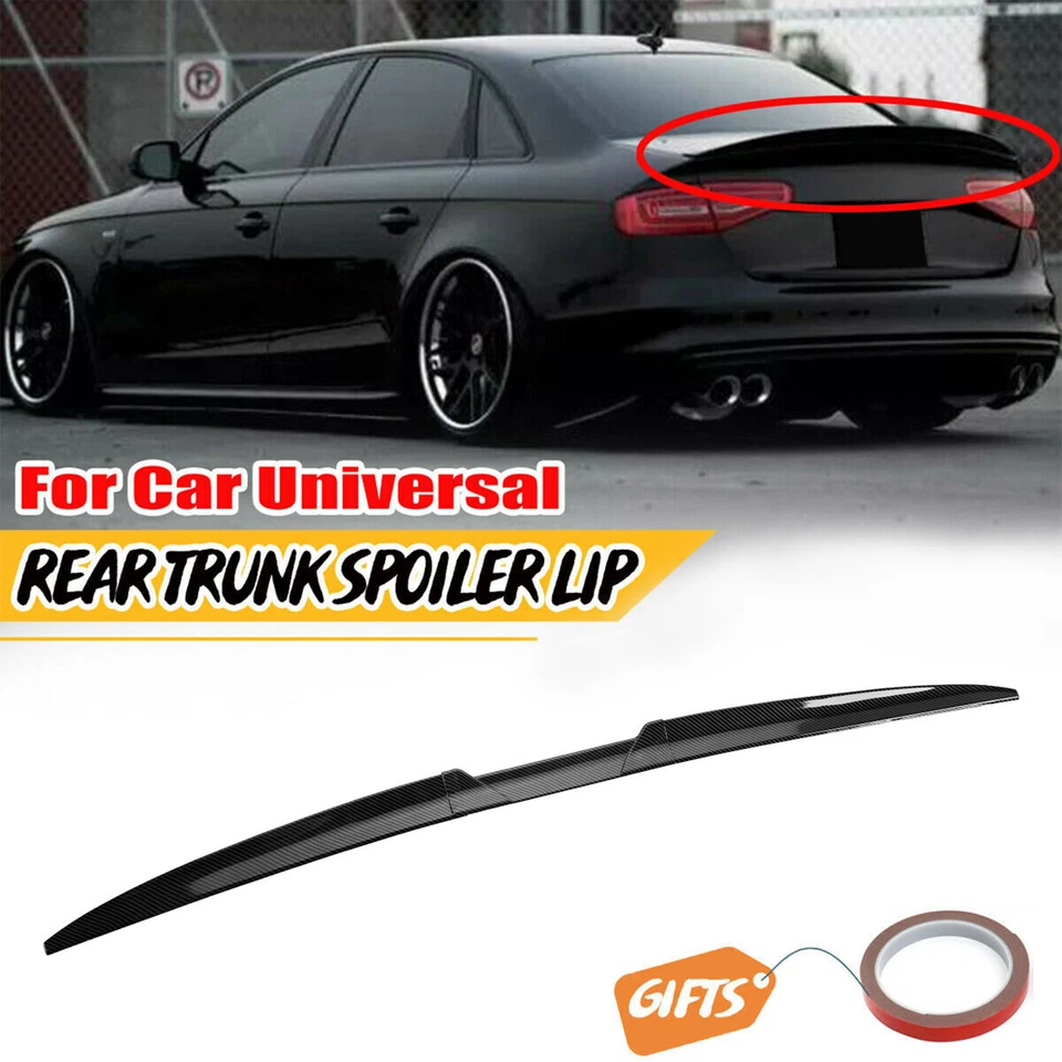 For Chevrolet Cruze Sedan 2011-2019 Rear Trunk Spoiler Lip Roof Tail Wing Carbon - Изображение 4 из 4