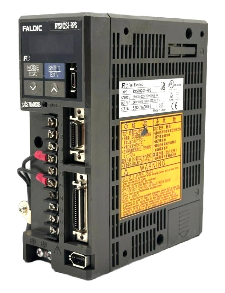 FUJI ELECTRIC FALDIC RYS102S3-RPS 1000W AC SERVO DRIVER 3-PHASE