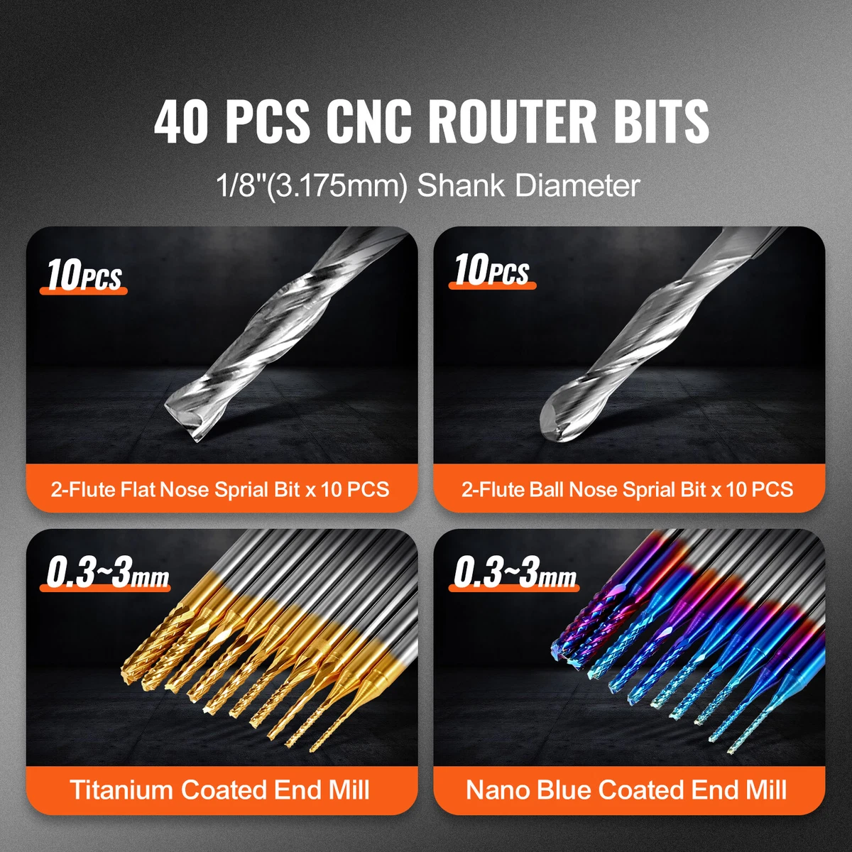 Cnc router cheap end mills