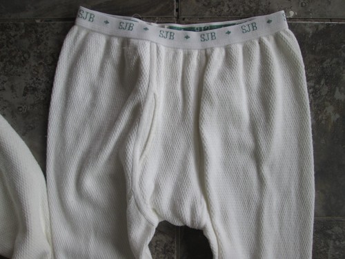 Vintage St. John's Bay Men's Large Thermal Long Johns Pajama Set Shirt Pants USA - Picture 11 of 18