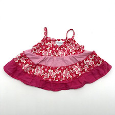 Build a Bear Pink Flower Floral Sundress Summer Ruffle Sun Dress Clothes Outfit