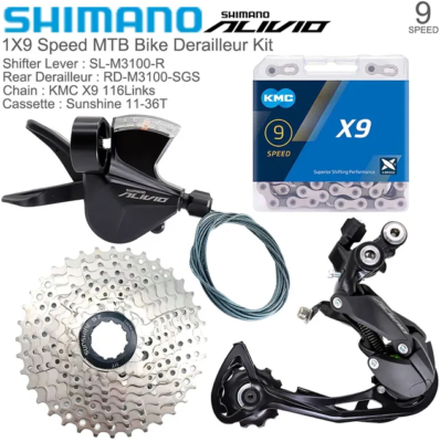 SHIMANO ALIVIO M3100 1X9 Speed MTB Groupset Rear Derailleur 36/40