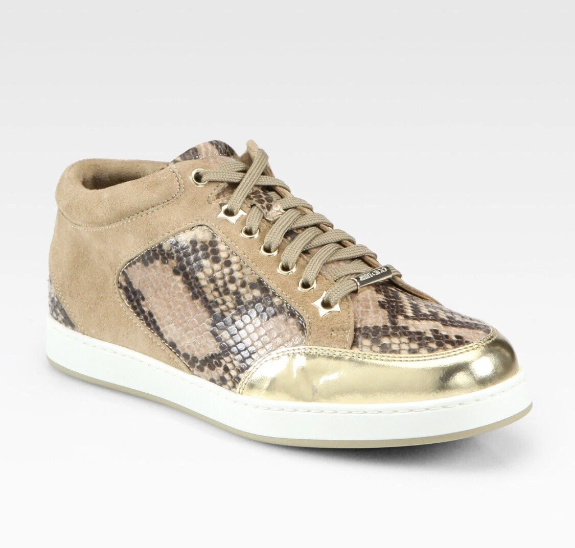 relæ Skraldespand Diplomati Jimmy Choo Miami Snake Skin Sneakers Womens Size 40 / 8.5 | eBay