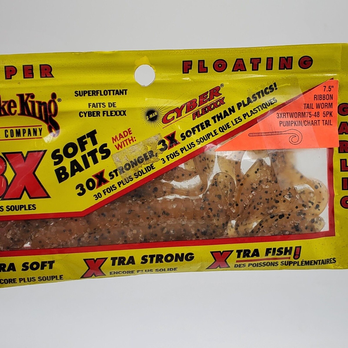 Lot De 5 Appâts Souples Strike King 3X Cyber Flexxx – Super Flottants – Couleurs Assorties