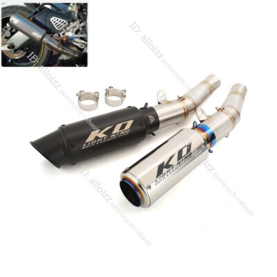 Slip On for Yamaha YZF R6 2006-2025 Black Muffler End Tips Exhaust Mid Link Pipe