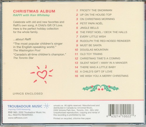 Raffi - Raffi's Christmas Album - Picture 2 of 3