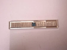 1-5/8" Blue Rhinestone Thin Design Quality Vintage SWANK Tie Bar Clip