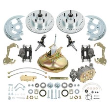 Power Disc Brake Conversion Kit, Drilled  Slotted Rotors For Camaro 1967-1969