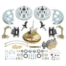 Power Disc Brake Conversion Kit, Drilled & Slotted Rotors For Camaro 1967-1969