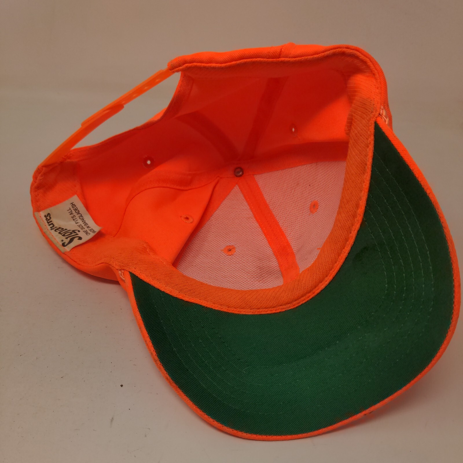 Signatures Snapback Hat Solid Orange OSFA Rope Br… - image 6