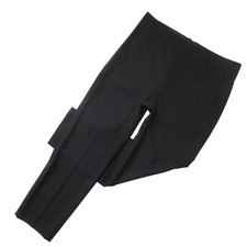 NWT Vince Tapered Crop Trousers in Black Stretch Wool Ankle Pants 12 335
