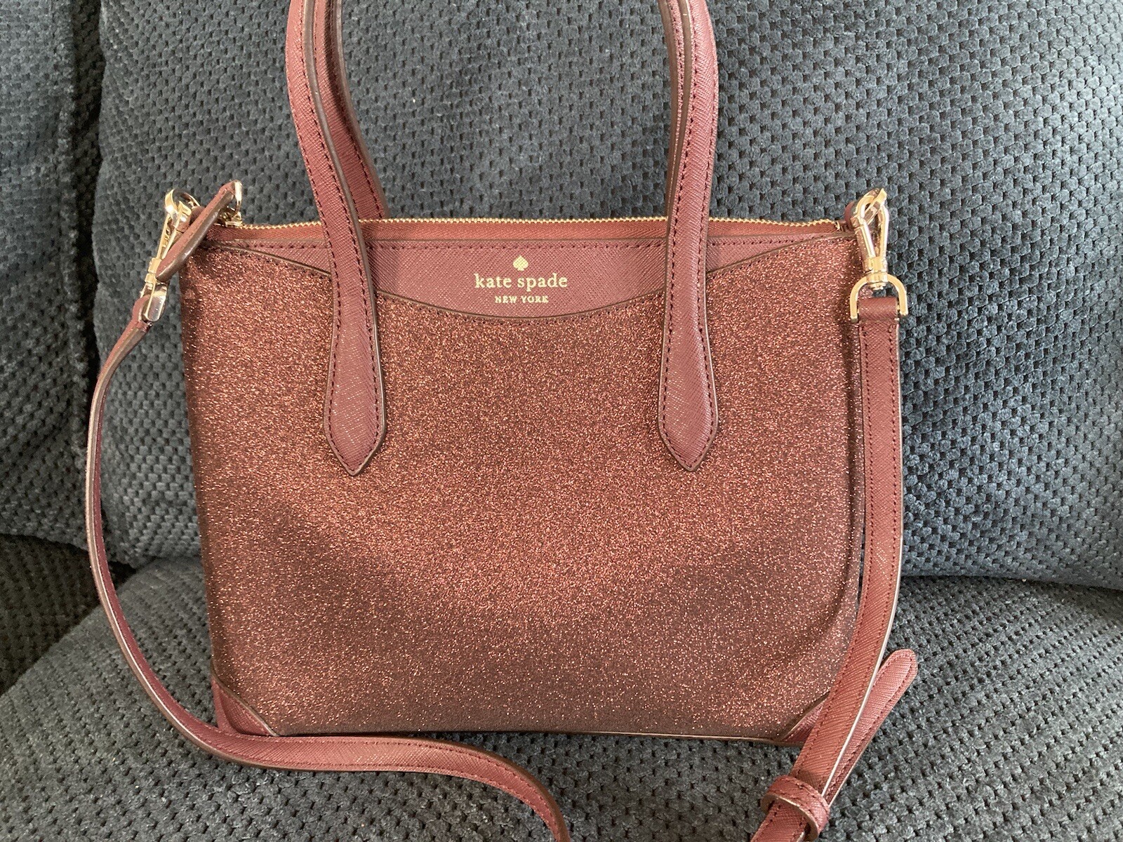 Kate Spade New York Tinsel Glitter Satchel Handbag Crossbody Purse eBay