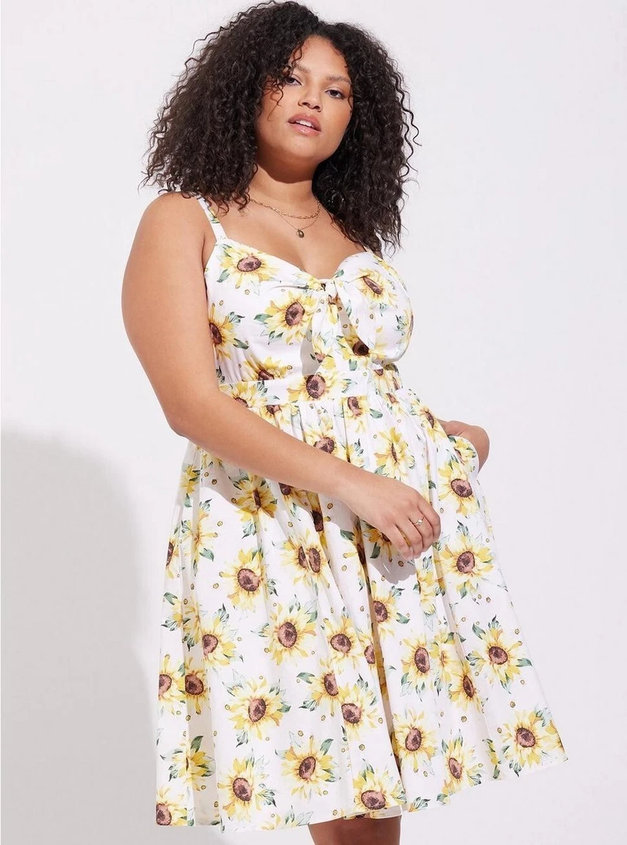 plus size sunflower dress