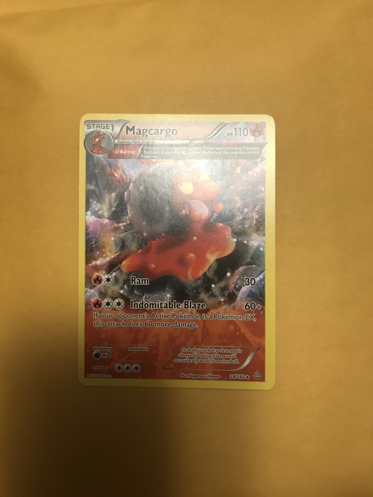 Pokemon MAGCARGO 24/160 - XY Primal Clash RARE Rev Holo MINT!
