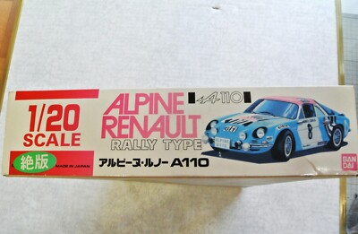 Vintage Bandai 1/20 Alpine Renault A110 Rally Montecarlo Plastic