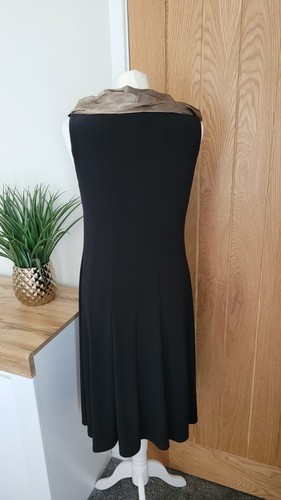 JOSEPH RIBKOFF Occasion Dress Gold Black Cocktail Formal Cruise ~ Uk 14 - Picture 6 of 9
