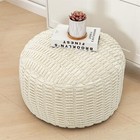 New ListingVelvet Floor Pouf Ottoman - 20x12 Inch Footrest Stool for Bedroom & Living Room