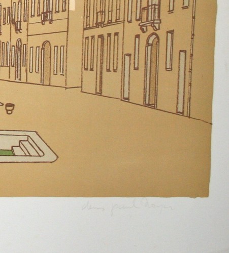 Denis Paul Walnut - Lithography Original Signed - Venice - Picture 3 of 3