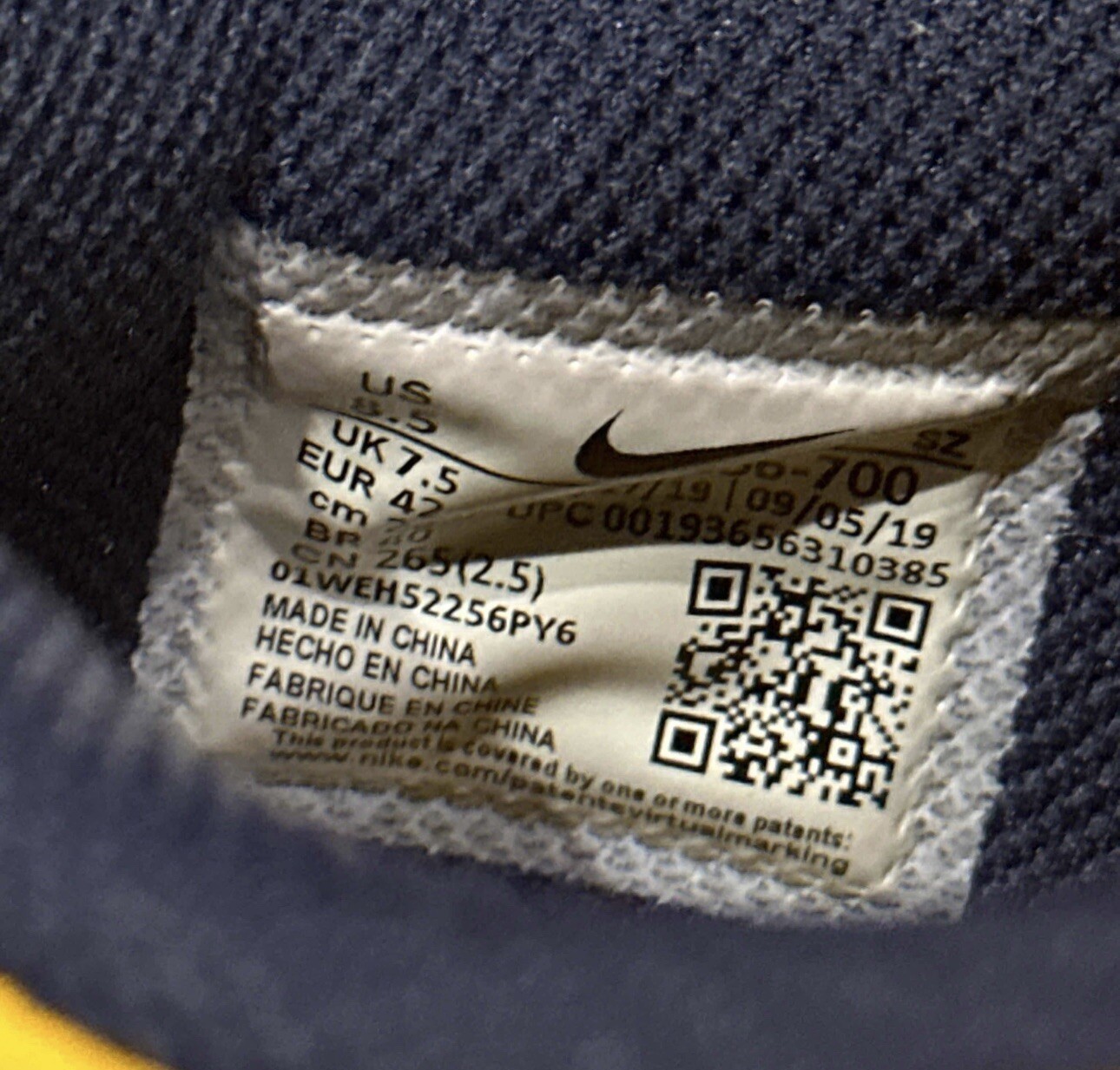 OFF WHITE X NIKE Nike Dunk Low x OFF WHITE University G Michigan CT0856 700 da uomo taglia 8 5