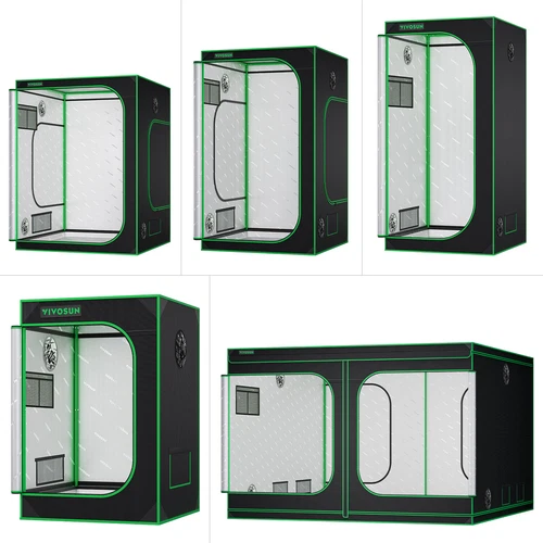 VIVOSUN Mylar Hydroponic Grow Tent W/ Observation Window & Floor Tray  Non Toxic
