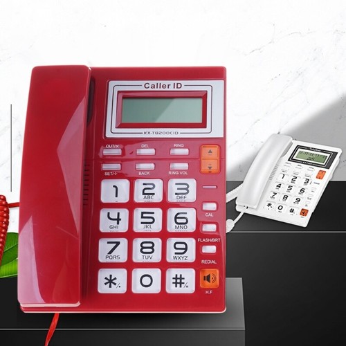 Corded Landline Phone Large Button Telephone LCD Display for ElderlyTelephone - Zdjęcie 4 z 10