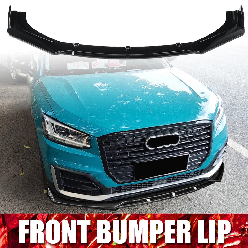Labio de parachoques divisor delantero negro brillante para Audi Q3 RS Q3 2011-2018 Sportback SUV Foto 2 de 4