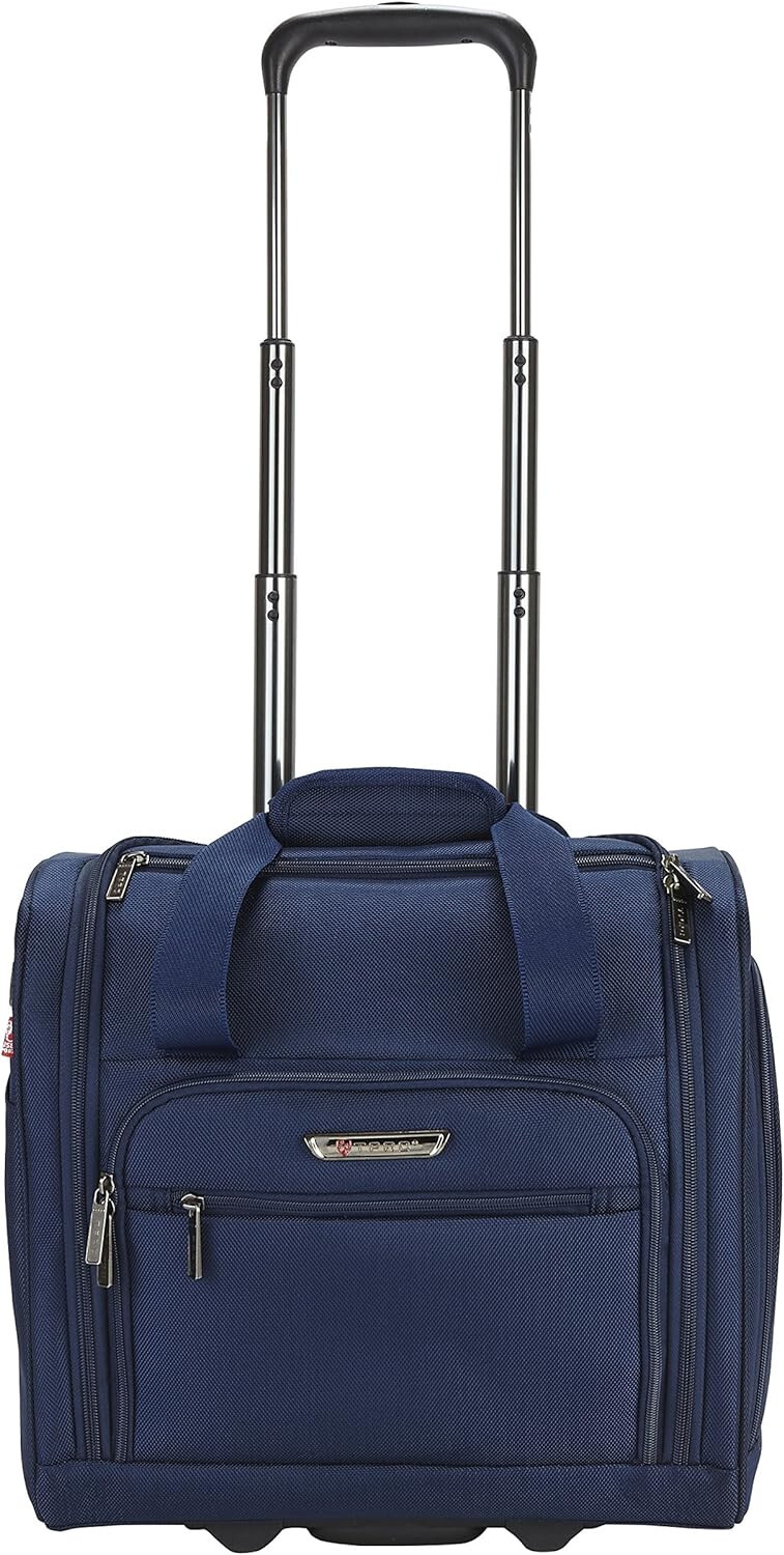 TPRC 15Inch Smart Under Seat CarryOn Luggage with USB Charging Port