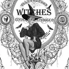 A4 Paper Decoupage FRAMED WITCH HALLOWEEN Paper Designs Italy Same Day Shipping