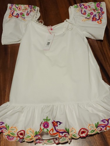 Parker Women's White Floral Dress Small NWT - 第 6/10 張圖片