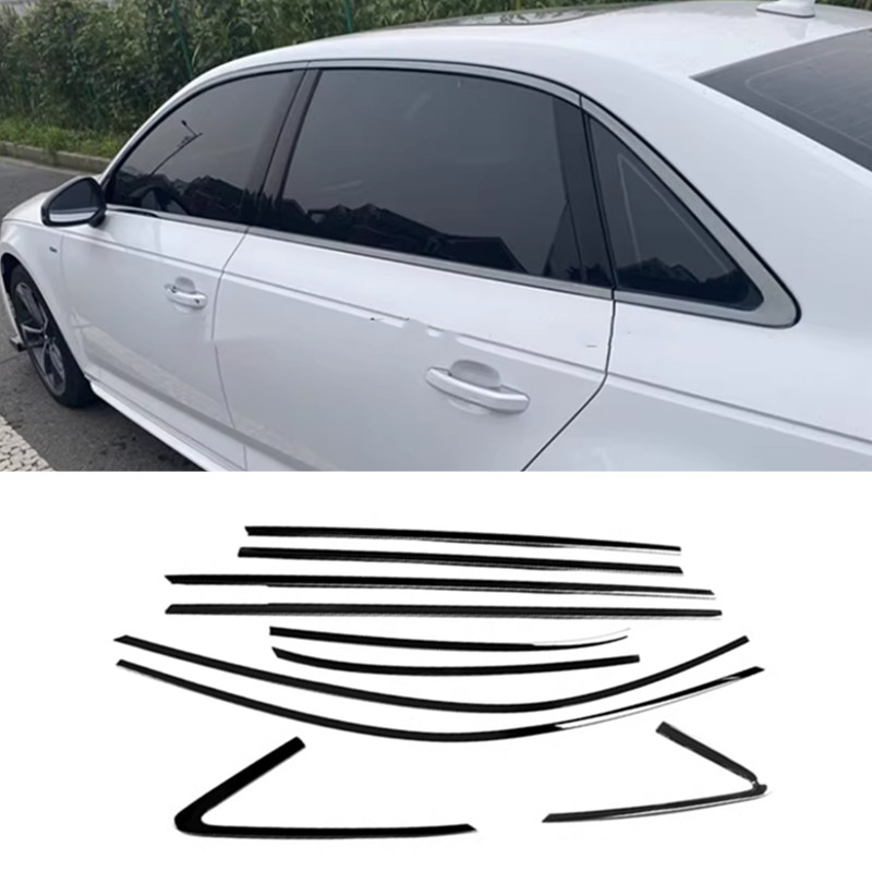 Window Strip Trim Moulding Seal Belt For Audi A3 S3 2015-2020 Black Titanium